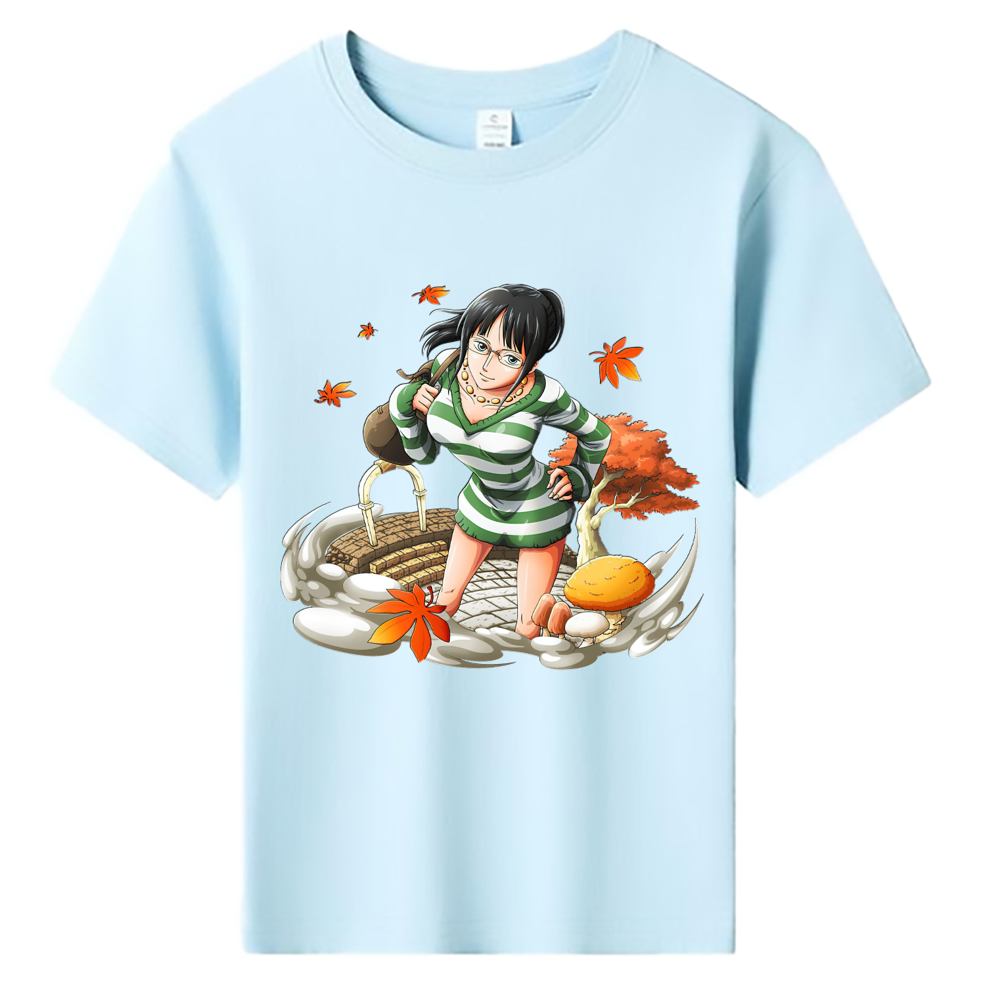 （画像用） ワンピース ニコ・ロビン ONE PIECE Nico Robin 綿100％キッズTシャツ（フロントプリント）